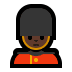 💂🏿‍♂️ man guard: dark skin tone display on Windows